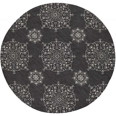 Palacedesigns 90 x 114 in. Charcoal Polypropylene Rug PA1854203